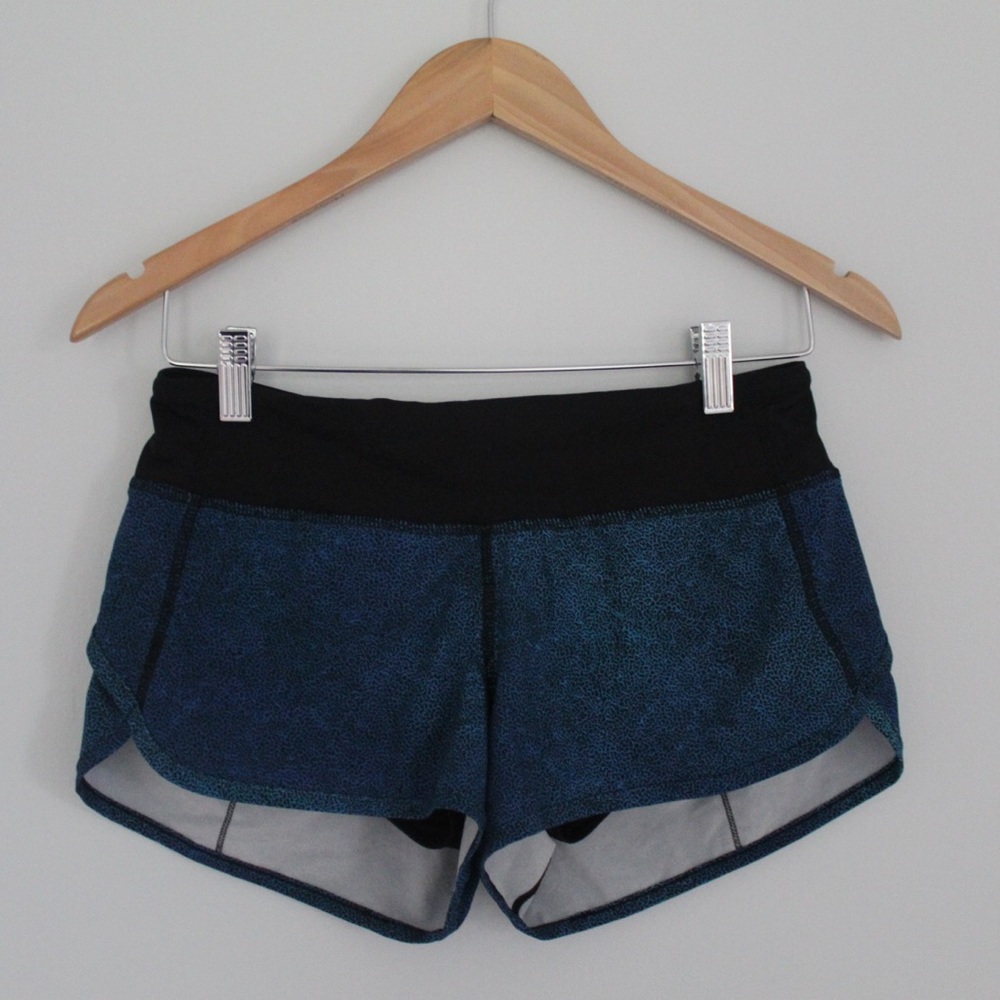 Blue Scale Print Running Shorts